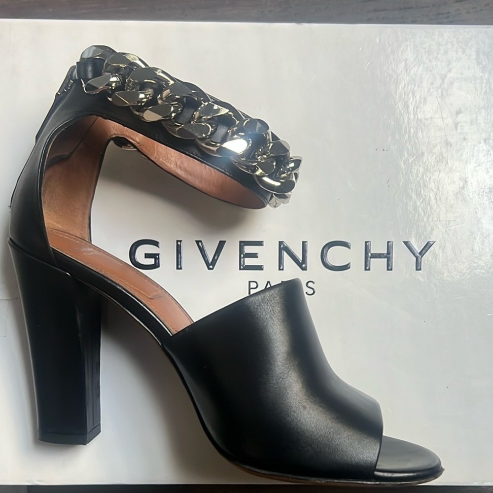 Givenchy Black Leather Women's Heels